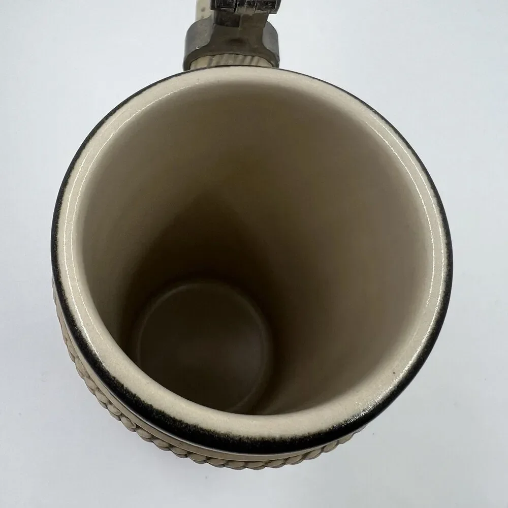 Vintage Handarbeit Gerzit Gerz German Lidded Ceramic Beer Stein
